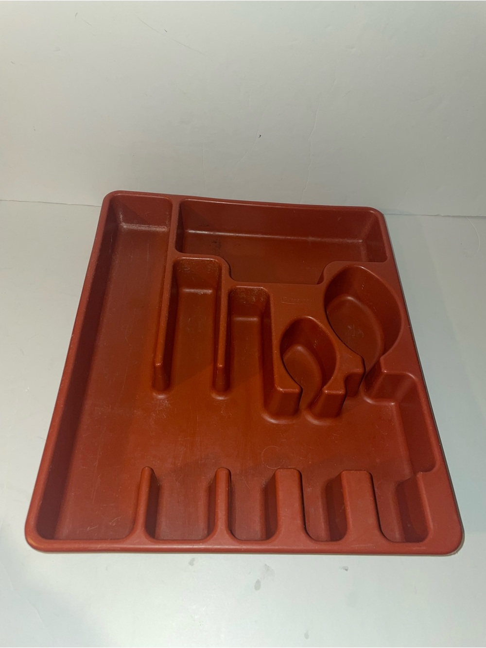 Rubbermaid Silverware Flatware Utensil Holder Tray 2922 orange Vintage